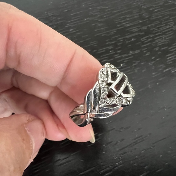 HarleyDavidson Jewelry Silver And Crystal Harley Davidson Logo